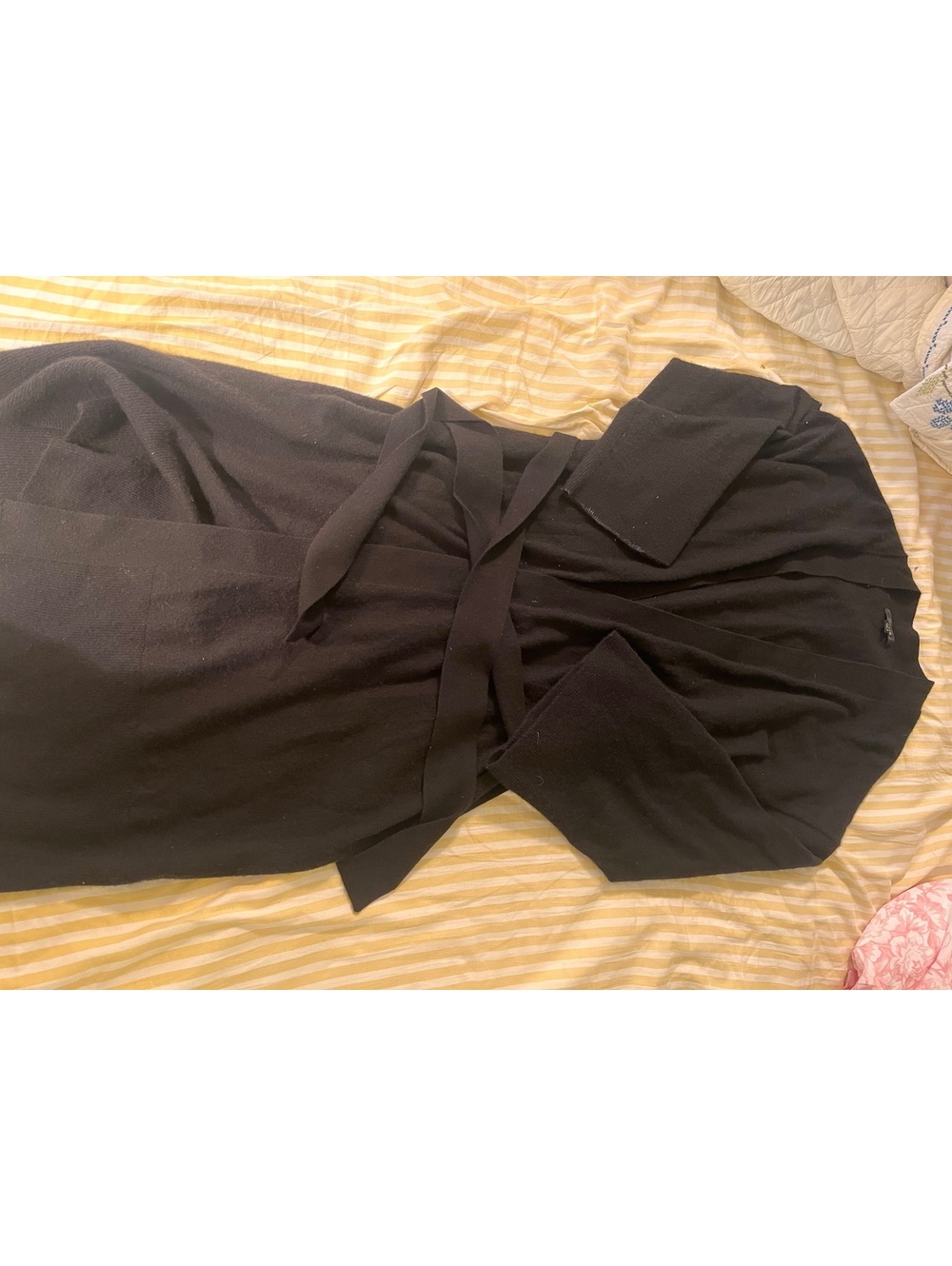 J.Crew Black Cashmere Wrap Cardigan Sweater XS-S
